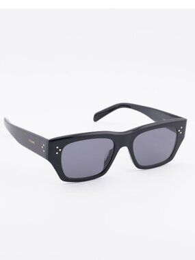 Celine CL40297U 01D Sunglasses Black Square Frame, Grey Polarized Lenses